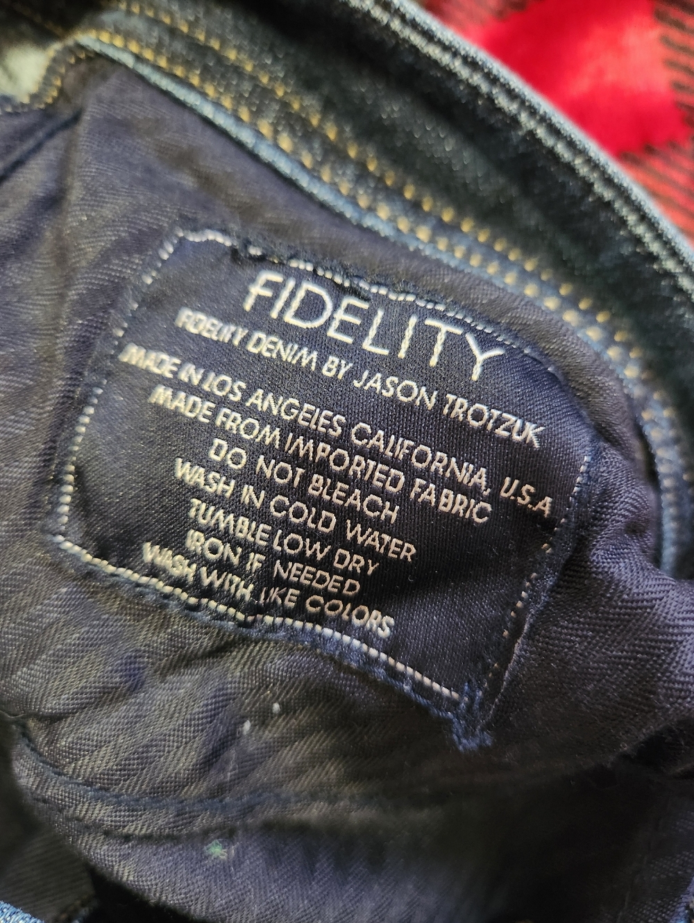 Fidelity Stevie Mid Rise Capri Jeans Orchid Blue Wash Size 29 EUC Made in USA - Picture 7 of 10